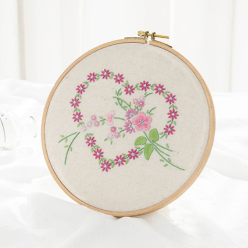 DIY Blume Liebe Stickerei Zubehör Bausätze Hand für Anfänger Kreuz Stich Handwerk Jäzehn Heimat Dekor Anhänger #1