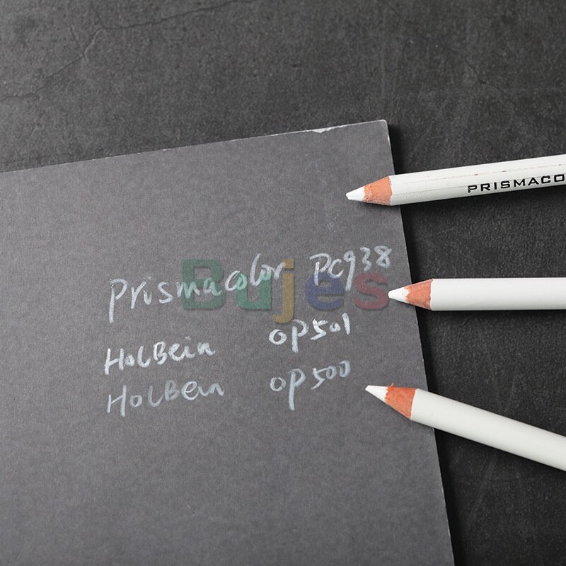 Holbein – crayon de couleur à l&#39;huile, blanc, noir, brillant, pour étudiants, fournitures d&#39;art