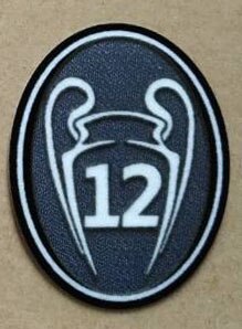 Badge trophée de champion gris UCL | 4 5 6 7 9 10 11 12 13 fois, badge de champion, 4-13 fois, supérieure: 12