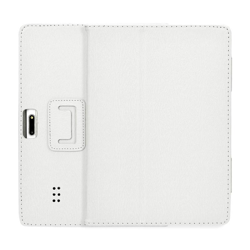 Étui pour tablette pour 10 pouces 10.1 pouces tablette PC cuir étui socle Smart support magnétique coque anti-saletés antichoc: White