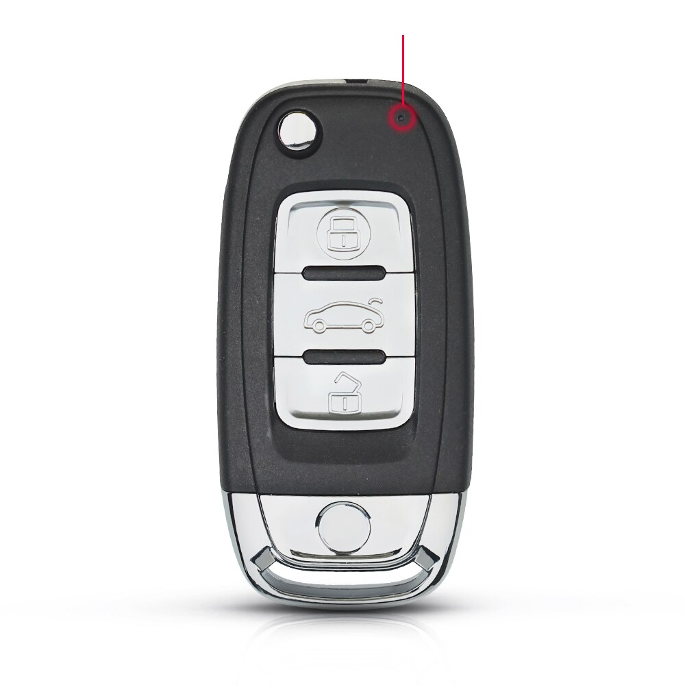 Keyyou modifierad flip vikning fjärrnyckel skal för vw volkswagen caddy golf jetta beetle polo tiguan bil nyckel fodral 3 knappar: Modifierad nyckel