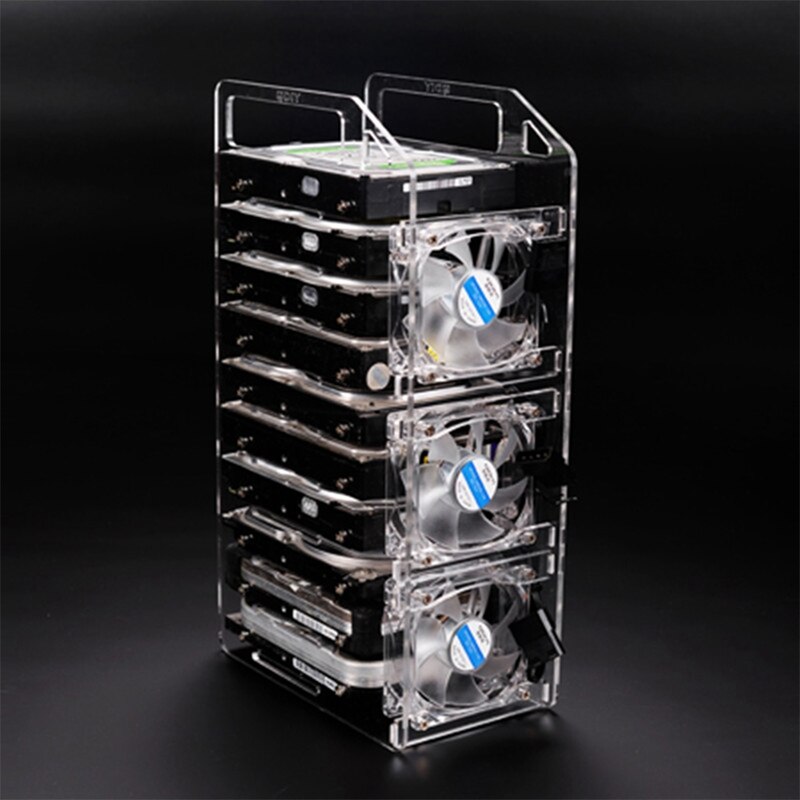 Estante de extensión de disco duro transparente DIY, 3,5 pulgadas, disco duro externo para ordenador de escritorio, HDD