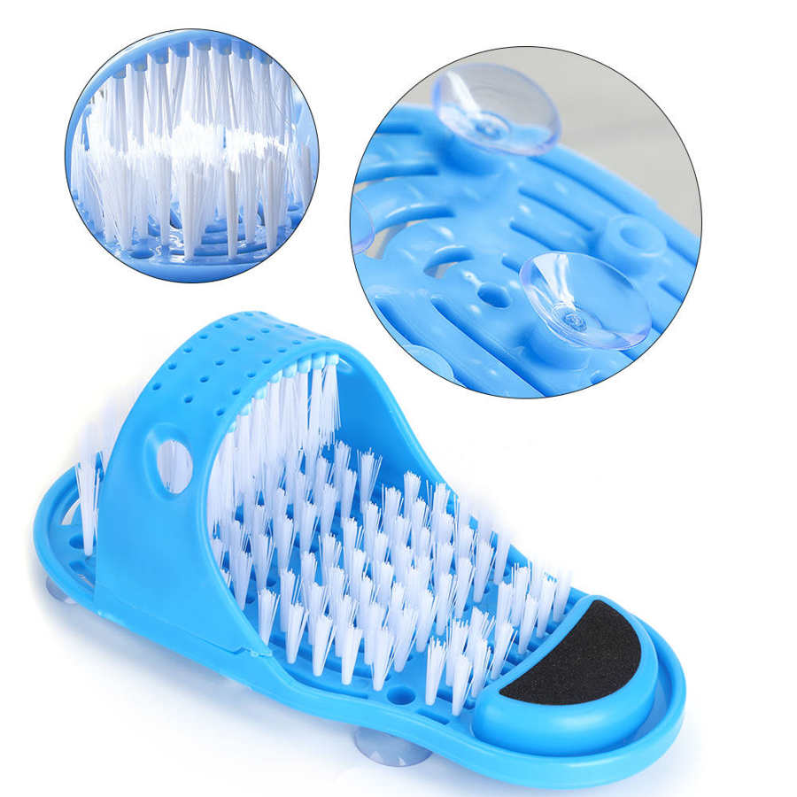 Bathroom Slipper Shower Bathroom Foot Massage Cleaning Slipper Feet Exfoliating Cleaner Suction Slippers Brush