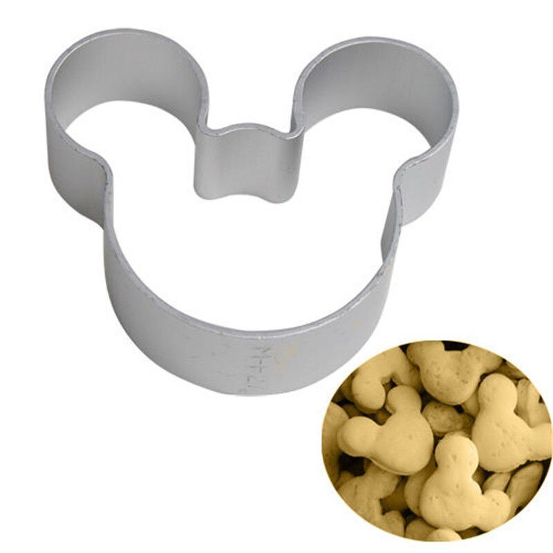 3 pcs Mouse Cookie Cutter Rvs Cut Biscuit Mold Koken Gereedschap Set Groente Chopper Fondant Sugarcraft Cakevorm