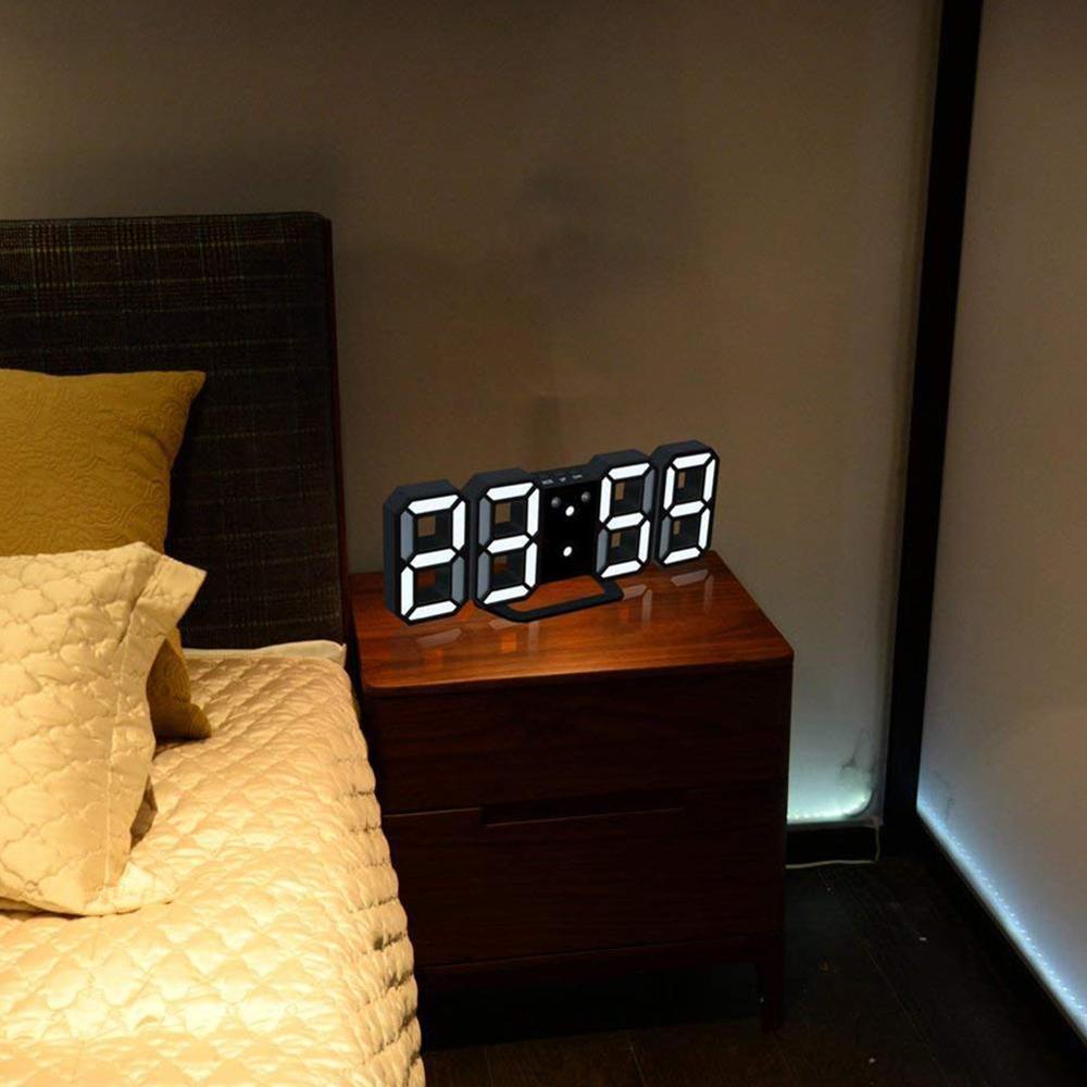 Modern Wall Clock Timer 3D LED Digital Wall Clock Temperature clock Q2P2