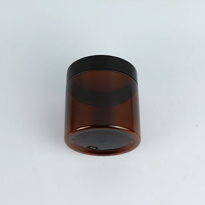 ♕S 200Ml Zwart Deksel Bruine Brede Mond Fles (Geen Vloeistof) ....