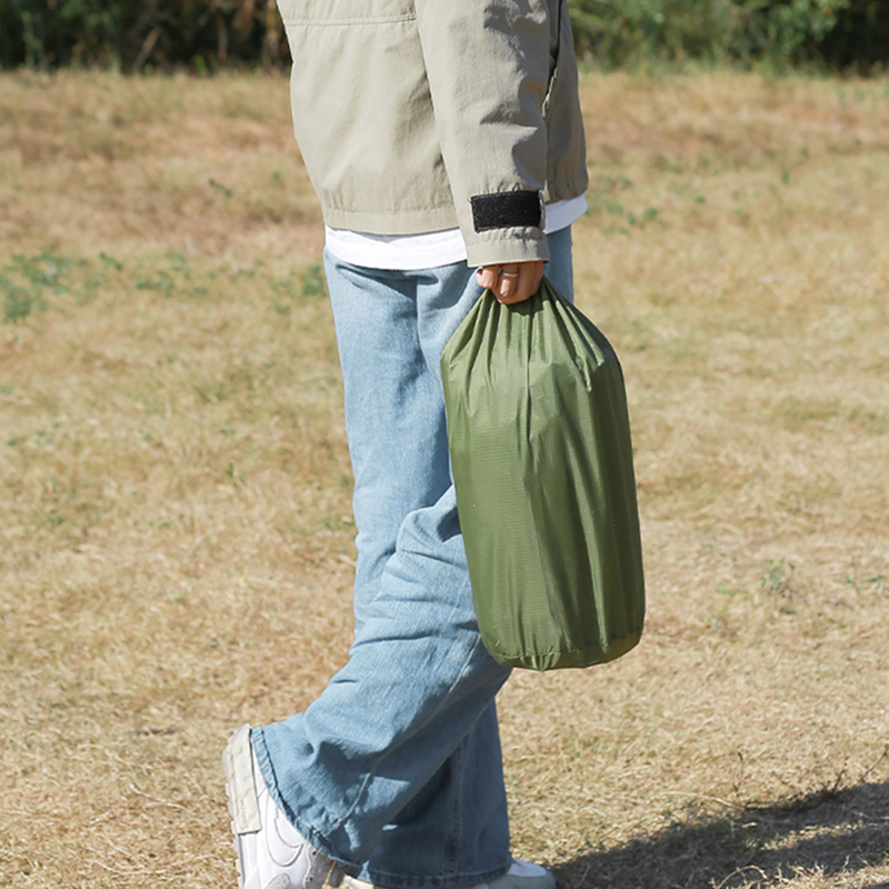 Udendørs dobbelt liggeunderlag til camping selvoppusteligt måtte rejseseng sovemadras med pude til vandreture