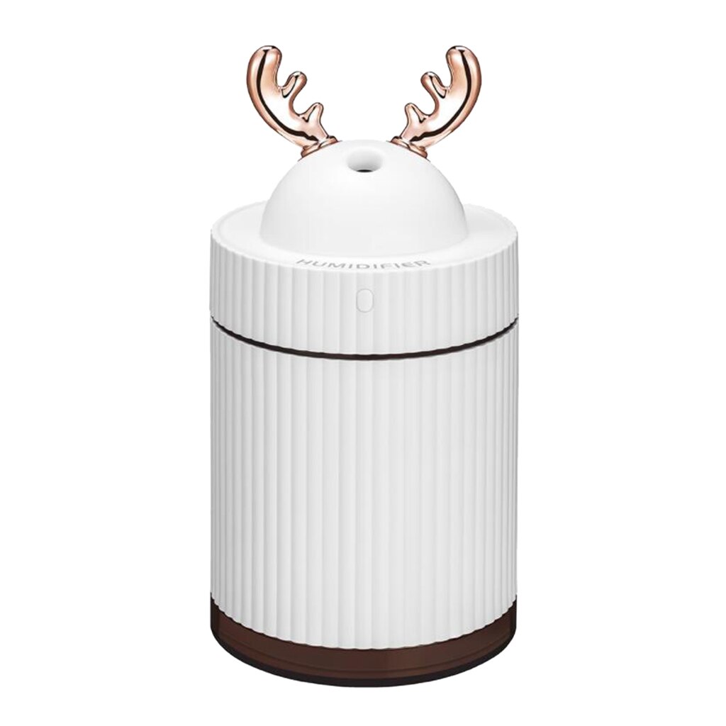 Humidificateur d'air LED veilleuse diffuseur d'huile essentielle 6 heures de pulvérisation constante: White