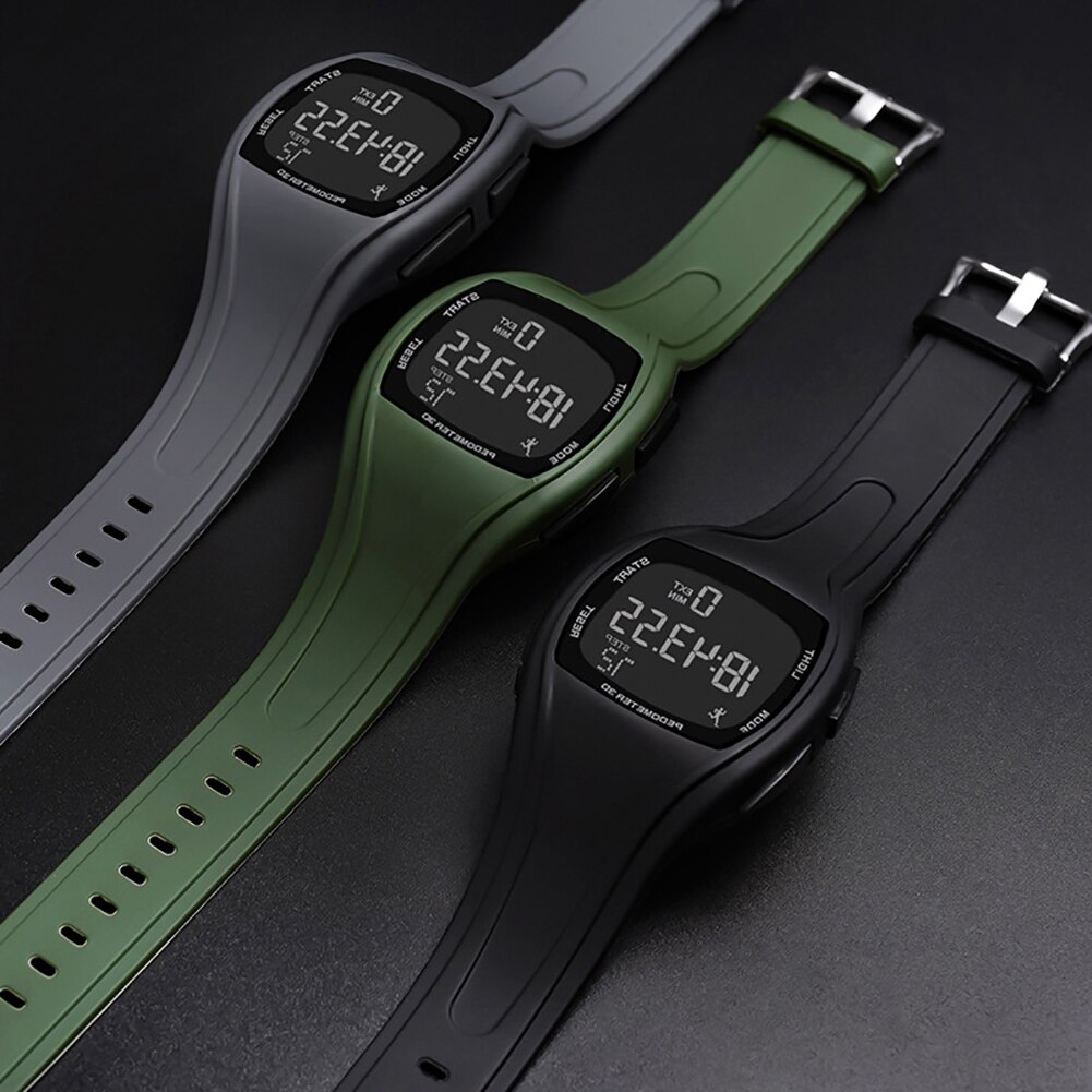 3d stappenteller alarm chronograaf horloge multifunctioneel heren digitaal polshorloge waterdicht sport student elektronisch horloge