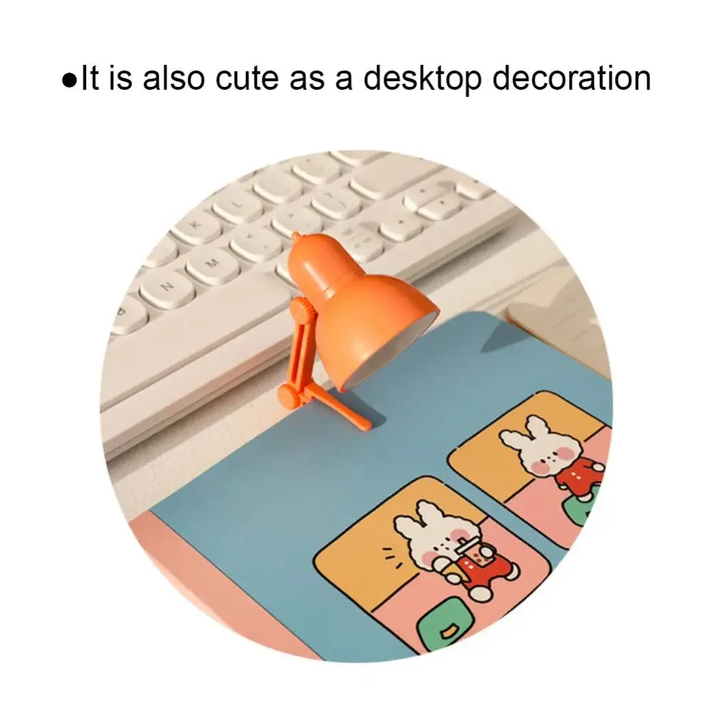 Mini lámpara LED para libros, luz creativa para libros pequeños, luz nocturna para dormitorio, Mini Clip para libros, luz cálida, protección ocular, lámpara de mesa pequeña