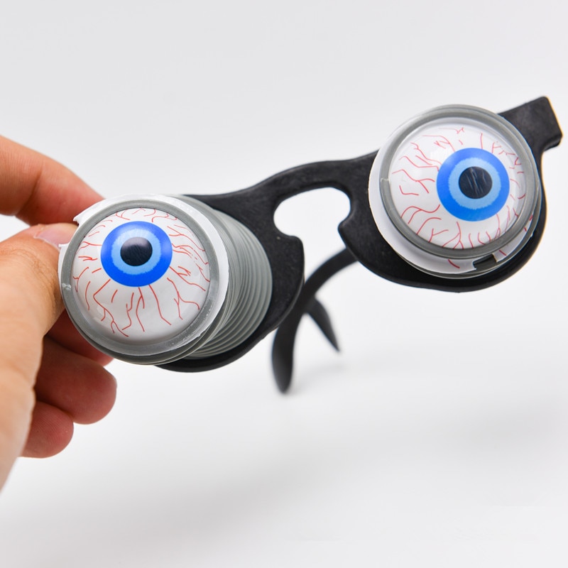 aus Augen fallen Augapfel Gläser Grusel Terror unheimlich Party Streich Lustige Witz Brille Fahrer Brille