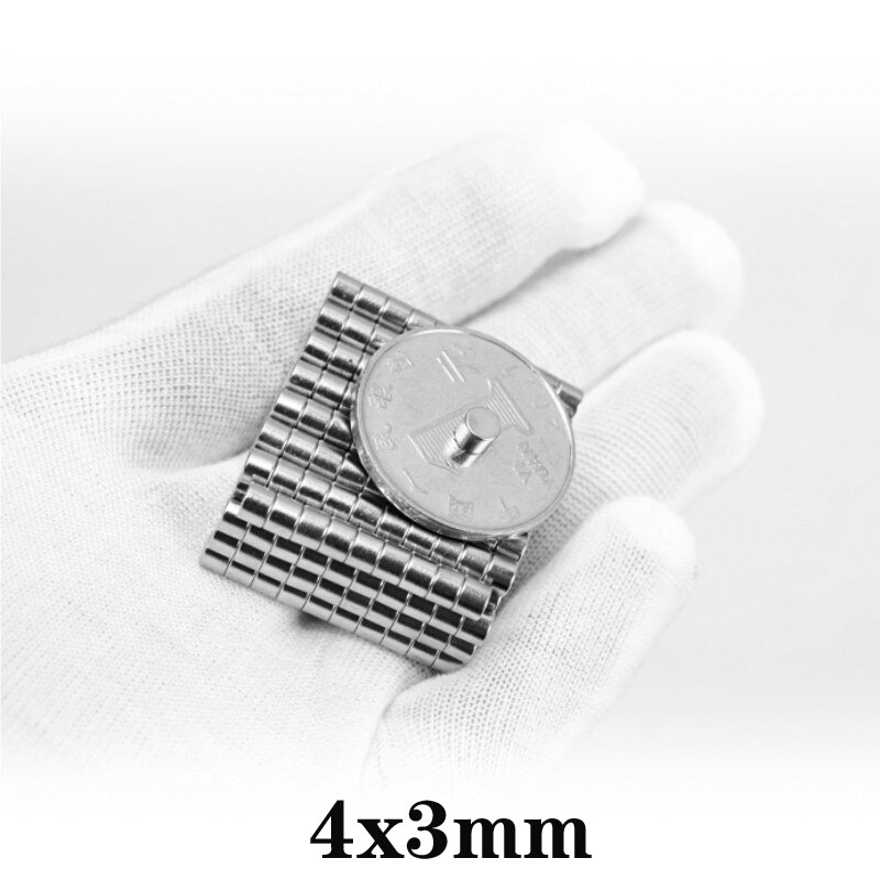 50~1000pcs 4x3 mm Small Round Powerful Magnets 4mmx3mm Sheet Neodymium Magnet disc 4x3mm Permanent NdFeB Strong Magnet 4*3 mm