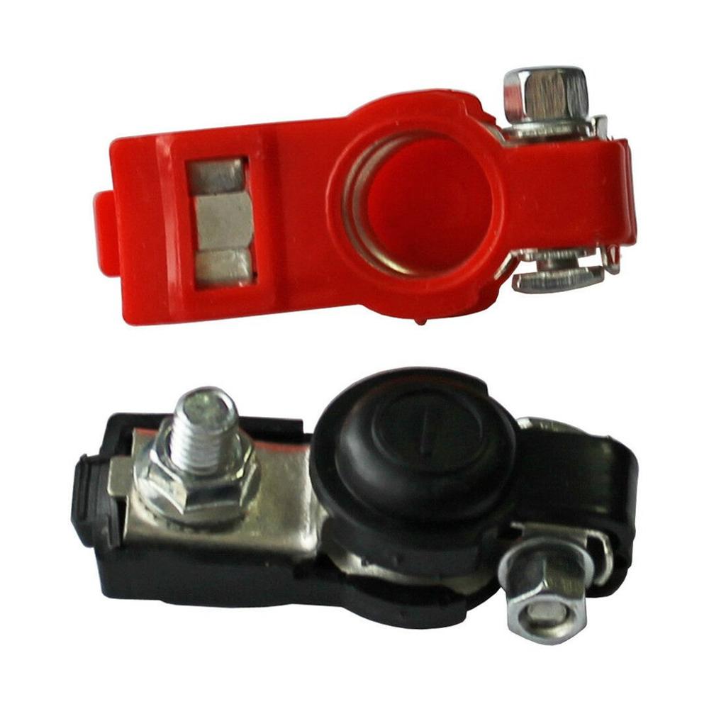 6-12V pole terminals car battery terminals black and red color connector 2x battery quick-release clamps
