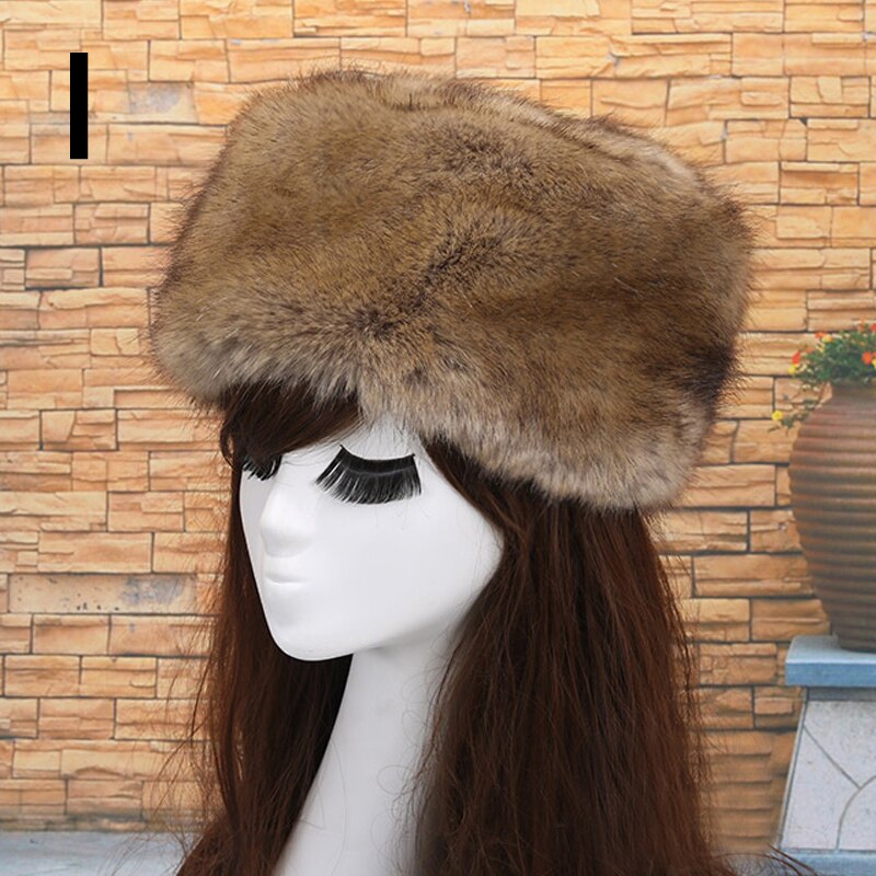 Vrouwen Hoeden Lady Russische Dikke Pluizige Imitatie Vossenbont Hoed Hoofdband Winter Earwarmer Ski Hoed Vrouwelijke Hoeden Voor Herfst Winter: I