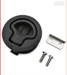High grade Flush Pull Slam Latch With Lock Door For RV Marine Boat Suitable: Black without key
