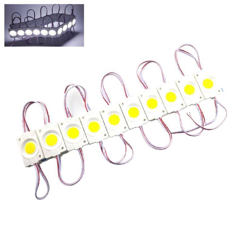 10 Stks/set Led Cob Module 2.4W 12V Dc Reclame Licht Module Led Licht Licht Woord Cob Box Bron teken Strip K8C4: WHITE