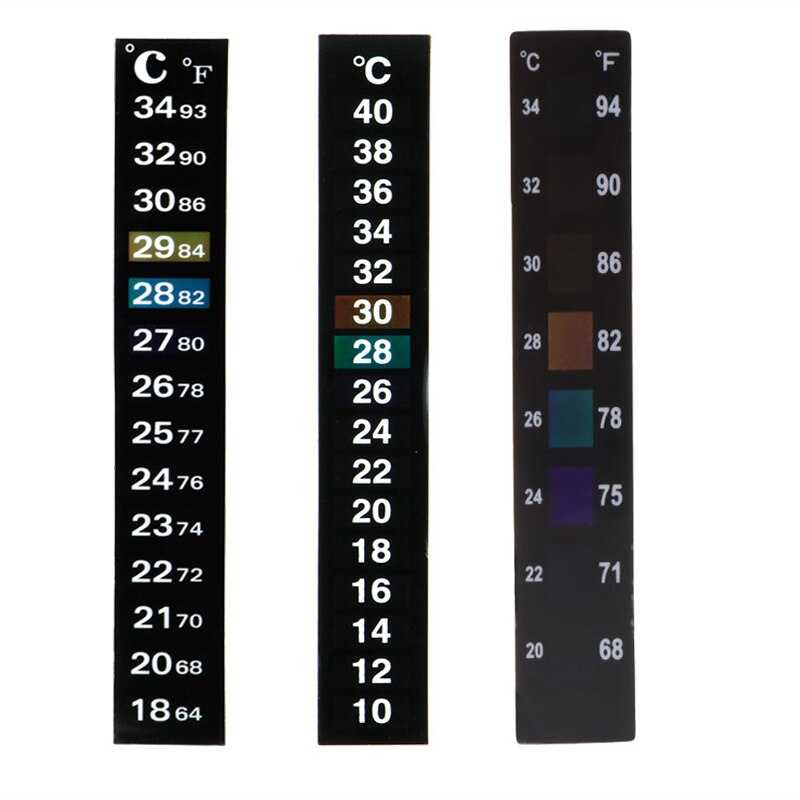 3 Styles 13 cm Digital Aquarium Fish Tank Thermometer Temperature Sticker Digital Scale Label Stick-On 18-34 Celsius degree 1Pc