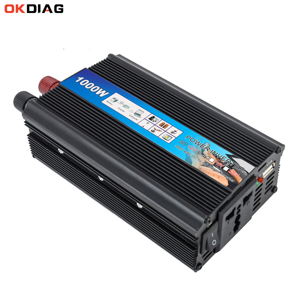 Modified sine wave inverter 1000W 12V 24V to 220V voltage Converter Adapter 12 220 mini-car power supply Car Electronics