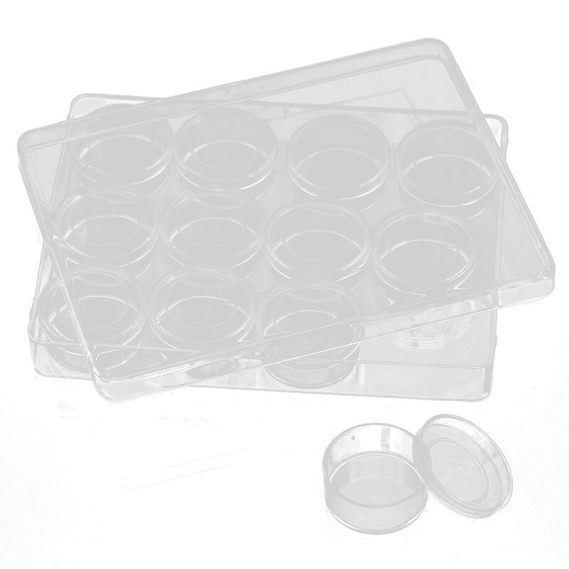 Grille Multiple acrylique transparent maquillage organisateur boîte de rangement rouge à lèvres ongles perceuse vernis organisateur cosmétique bijoux support de la boîte: 12 Girds A