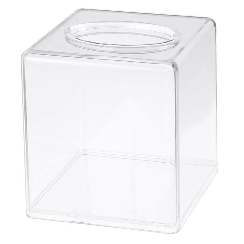 Square Tissue Box Cover Tissues Paper Holder for Bathroom Tissue Box Plastic Toilet Paper Holder Box Layer Napkin Dispenser Orga