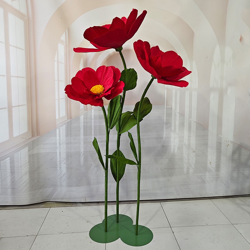 190 cm künstliche Blumen, rot Kamelie, Hochzeitsdekoration, Requisiten, Blume für Hochzeit, Gartendekoration, Geburtstagsfeier, Heimdekoration, Mariage