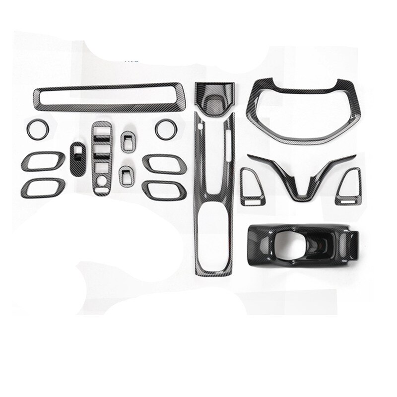 Right hand drive for Honda HRV HR-V Carbon Fiber Grain Accessories Interior ABS Decroation Cover RHD Trim