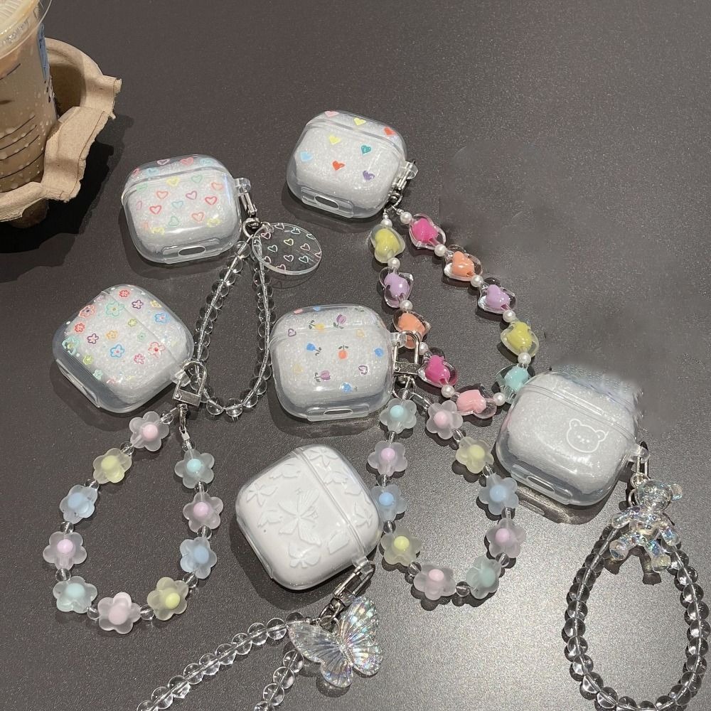 Transparent Earphone Protective Case Bracelet Key Chain Shockproof Bluetooth Earphone Case Portable for HUAWEI FreeBuds SE2