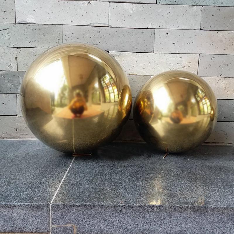 Gold Dia 25-300 Mm 304 Roestvrij Staal Holle Bal Naadloze Spiegel Ball Sphere Home Yard Zwembad Decoratie ornamenten