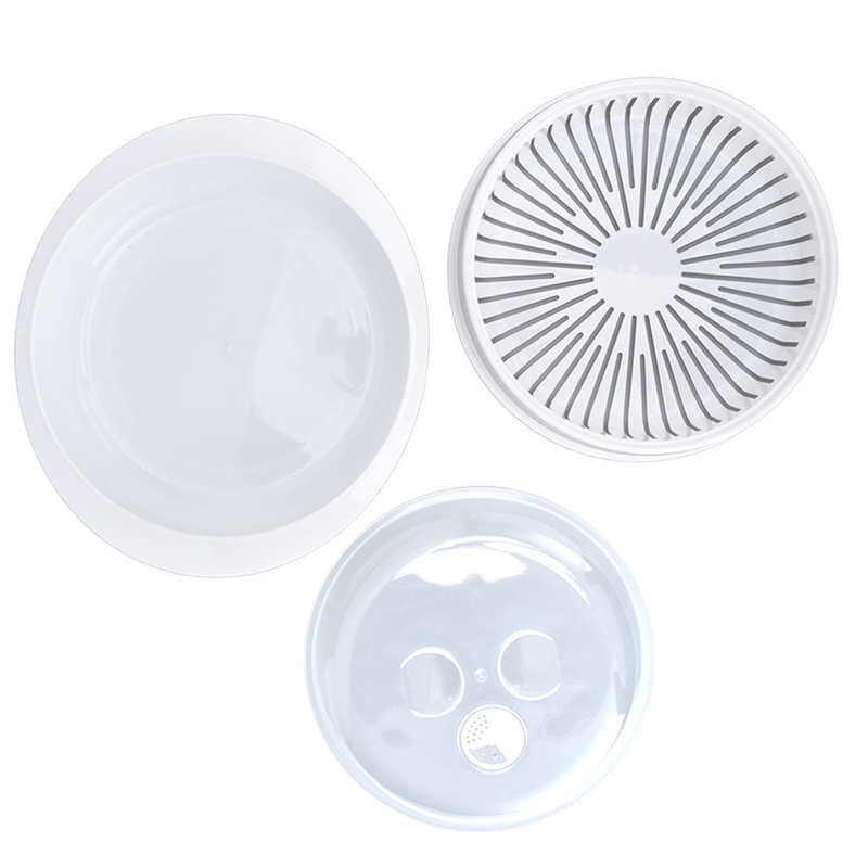 Microwave Container Kitchen Microwave Vegetables Cooker Round for Horm