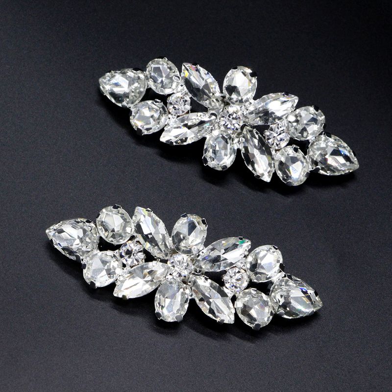 2pcs Shoe Clip High Heels Women Shoes Decoration Wedding Bridal Buckle Rhinestone Decorative Luxury DIY Accessories