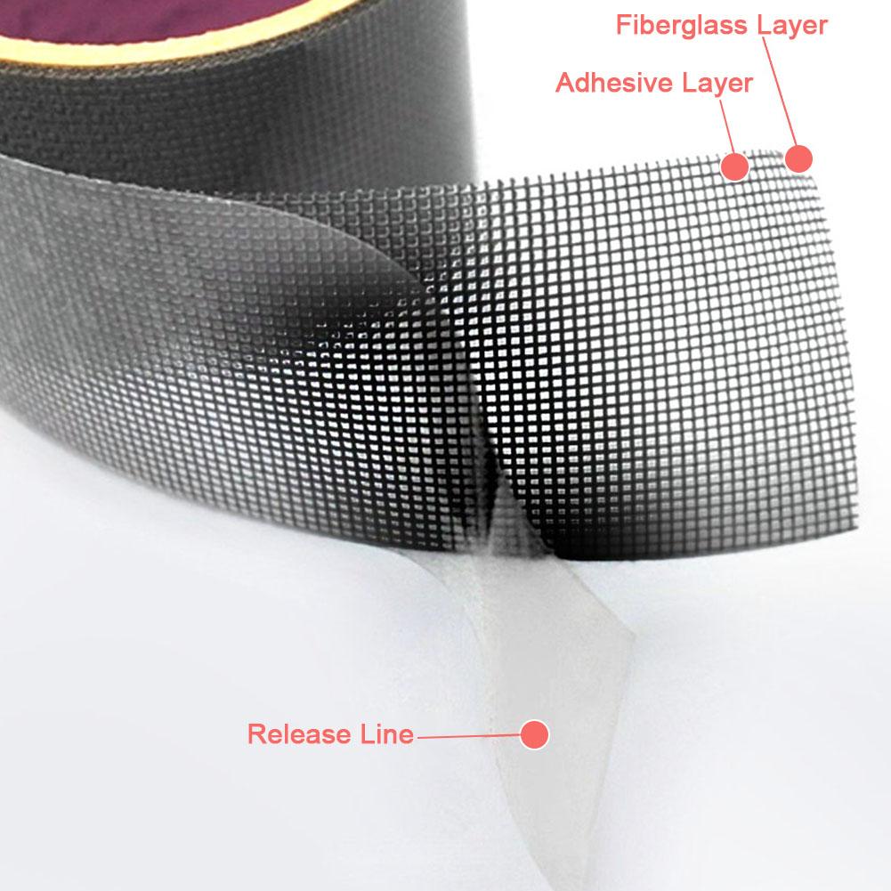 Strong Adhesive Window Repair Tape Anti-Insect Fly Bug Door Mosquito Screen Net Fiberglass Mesh Cloth Screen Repair Tape