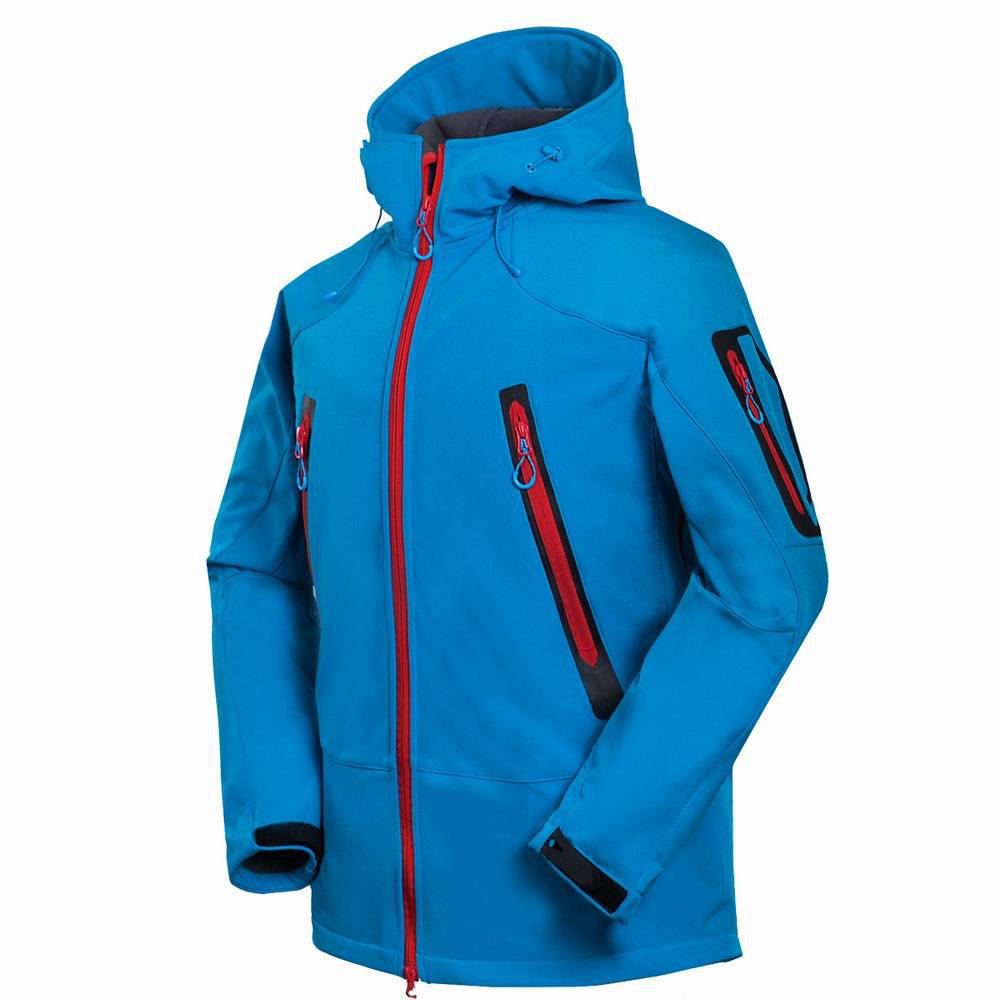 Soft shell jakke herre camping & vandrejakke vindtæt vandtæt bjergbestigning tøj udendørs fleece liner termisk frakke