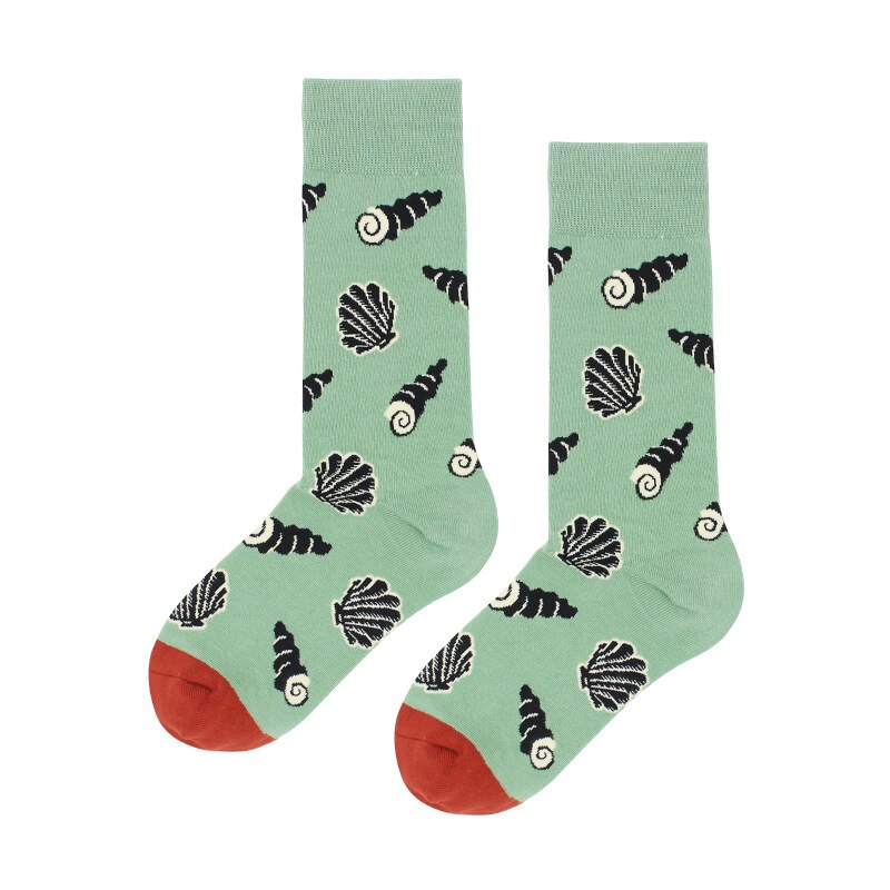cotton happy socks women swan peace pigeon bird animal socks man colorful picasso art socks primitive tribe crazy men sock funny: shell socks