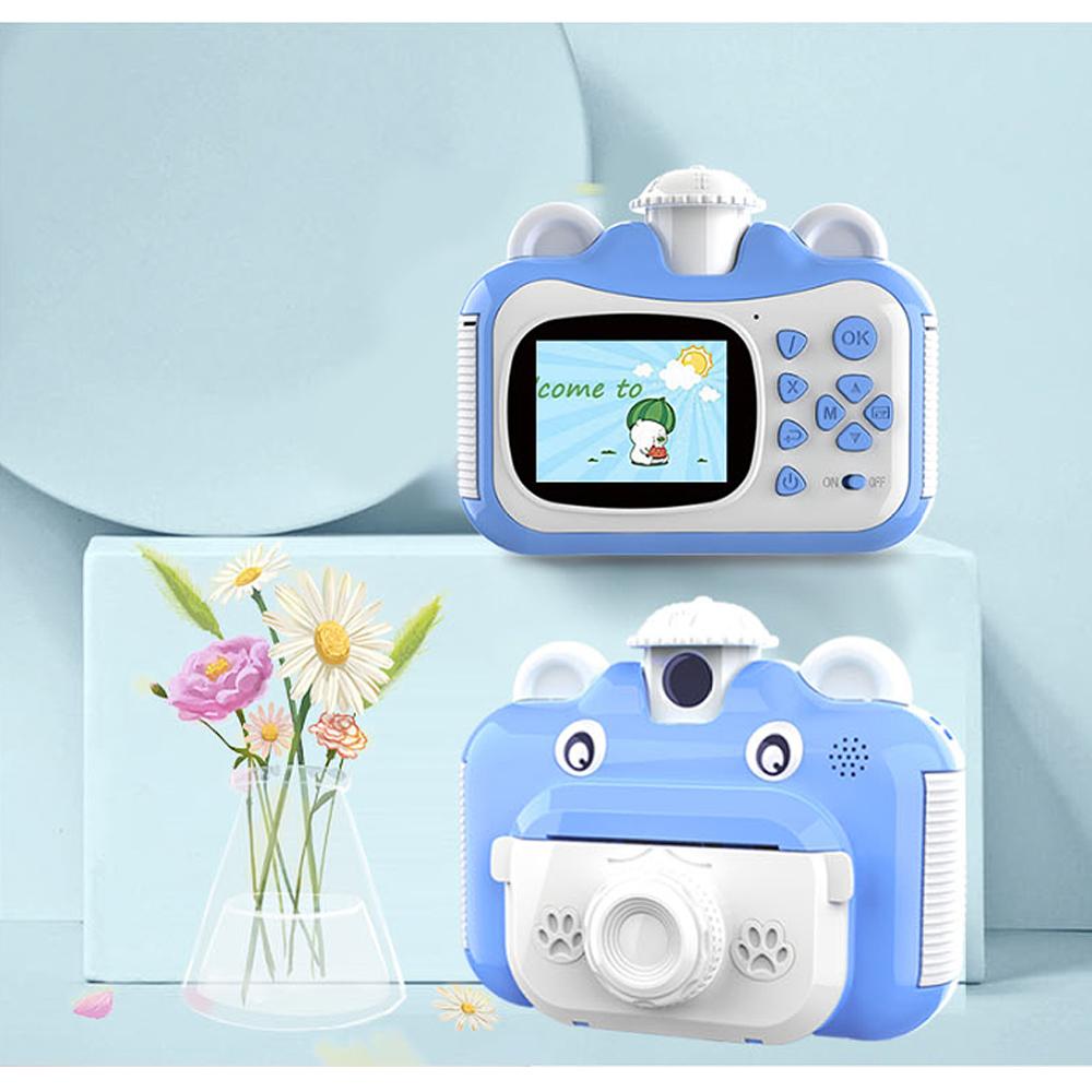 Kinderen Mini Leuke Instant Print Camera Cartoon Hd 1080P Diy Foto Afdrukken Camera Video Recorder Camcorder Kids Chritmas