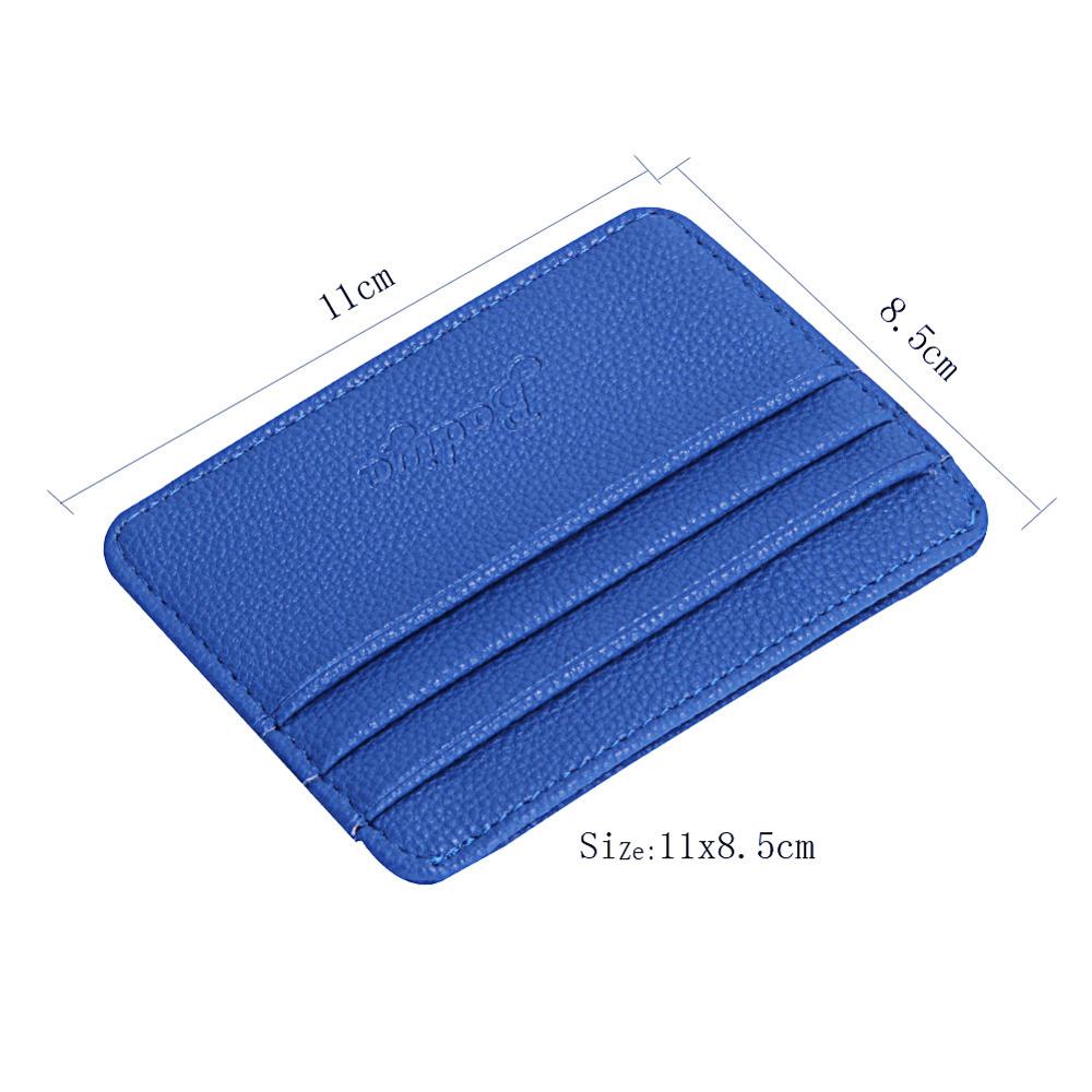 Credit Holder Card Vintage Retro Texture Mini ID Holders Business Credit Card Holder Leather Slim Bank Case Purse Wallet: Blue