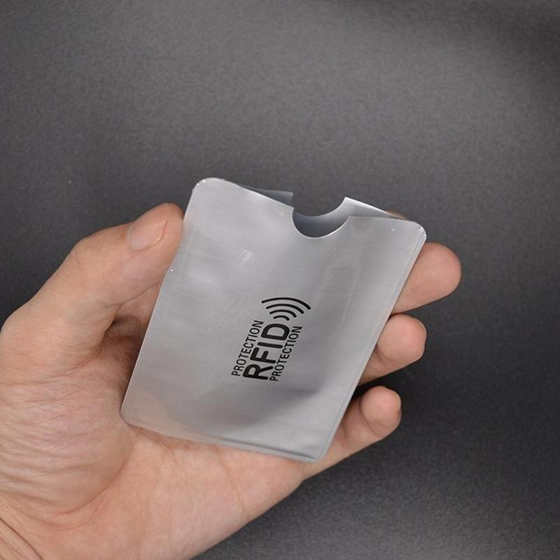 10 pcs Card Protector Holder Safe Bank Card Case Aluminum Metal Theft Protection Minimalist Wallet