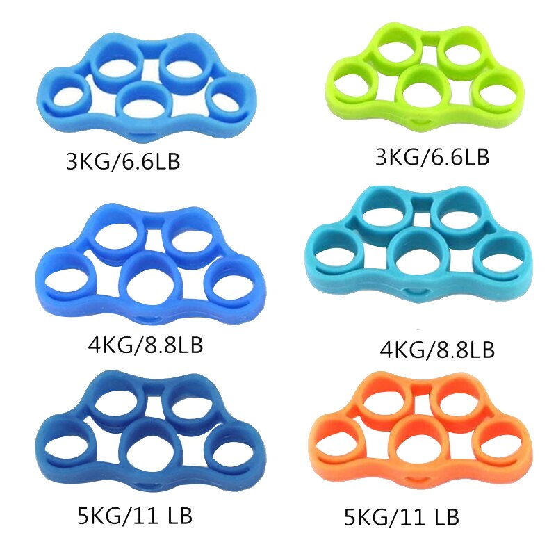 6 Pack Hand Grip Strengthener, Finger Stretcher,Hand Bands Resistance ,Grip Strength Trainer Exercise and Rock Climbing