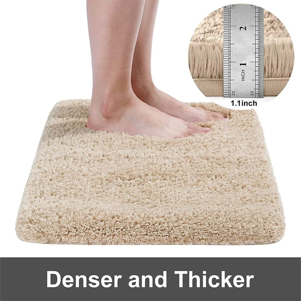 Olanly-alfombra de baño de lujo, alfombra de ducha absorbente, alfombra gruesa antideslizante para suelo de cocina, decoración suave y esponjosa para sala de estar, alfombra de felpa