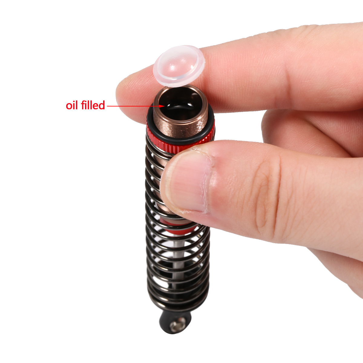 Amortiguador lleno de aceite roscado de 52-120mm para 1/10 RC Truggy Buggy en coches de derrape de turismo por carretera LC Racing Absima piezas de mejora