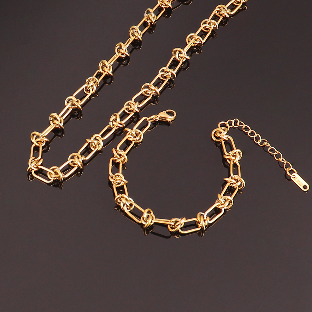 Goudkleurige Dikke Ketting Choker Ketting 316L Roestvrijstalen Halsketting Voor Dames Kettingen Mode Sieraden Feest