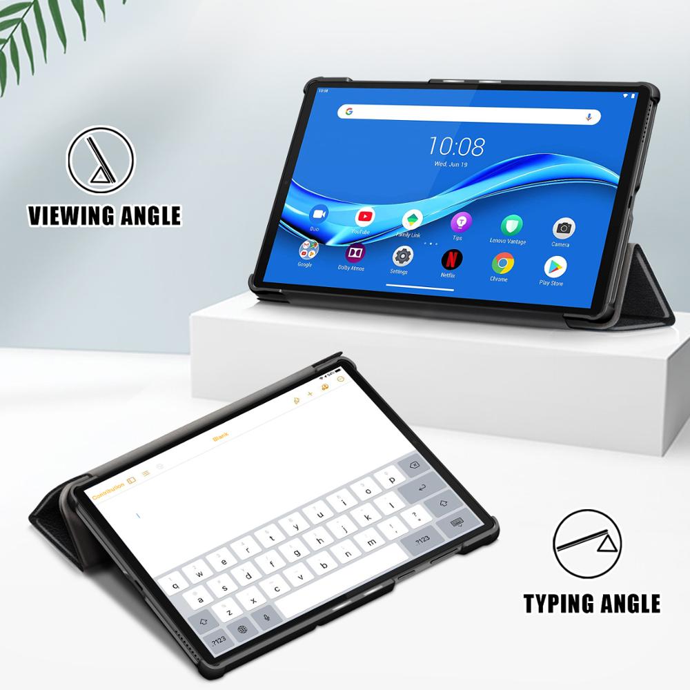 Sprawa dla Lenovo Tab M10 FHD Plus TB-X606X X606F 10.3 inteligentny pokrywa Funda dla Lenovo Tab M10 HD X306X X505X X605F 10.1 "stojak powłoki