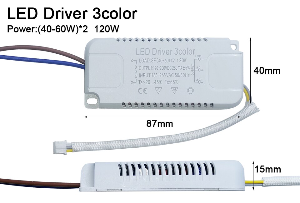 8-240W Led Driver Adapter Voor Led Verlichting AC220V Niet-isolerende Transformator Voor Led Plafond Licht Vervanging: 120W