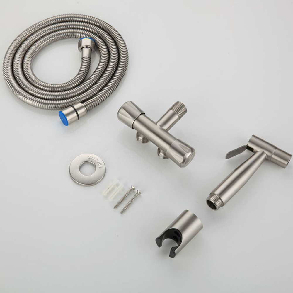 PULVERIZADOR DE inodoro de bidé de mano, urinario de baño de acero inoxidable juego de pulverizador para el bidé, higiene, pañal de tela para bebé, rociador