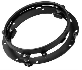 7 inch LED Headlight Moto H4 Projector DRL Halo Headlamp with 7 inch black Housing bucket Motorcycle Accessories: bracket bracket