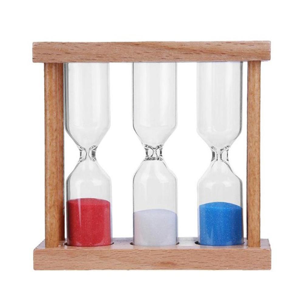1/3/5 Minuten Houten Frame Zandloper Zand Klok Timer Voor Woondecoratie Kleine Ornamenten