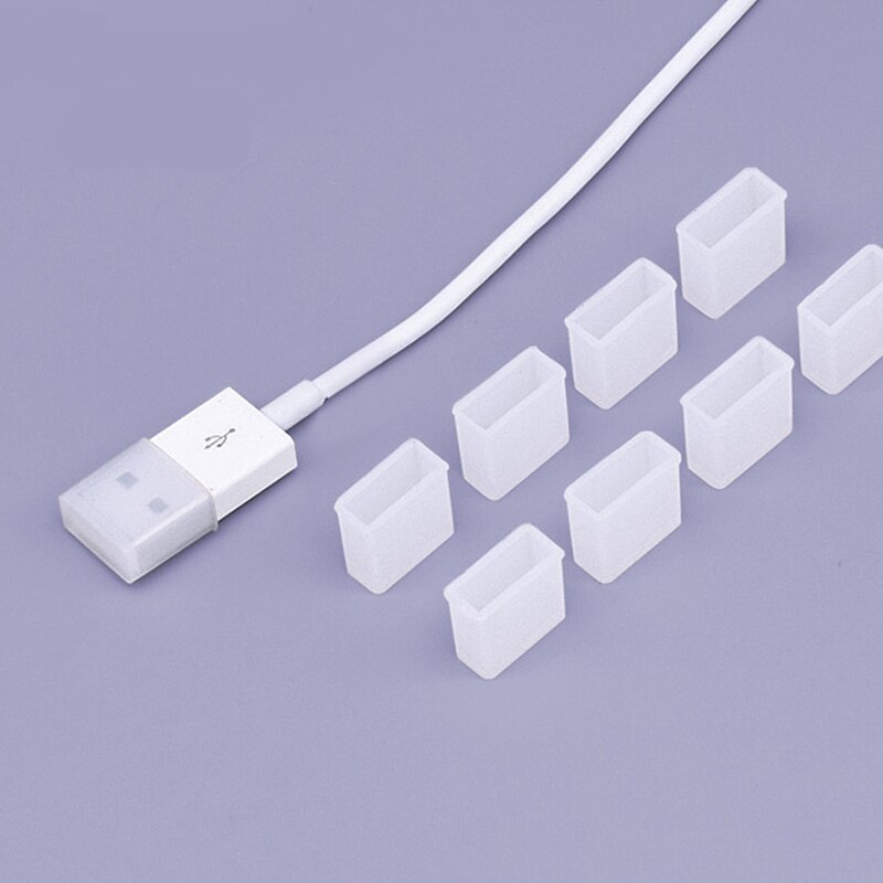 20Pcs Plastic USB Male Anti-dust Plug Stopper Cap Cover Protector For Charging Data Cord Extender Cable Plug USB Wrapper Cap