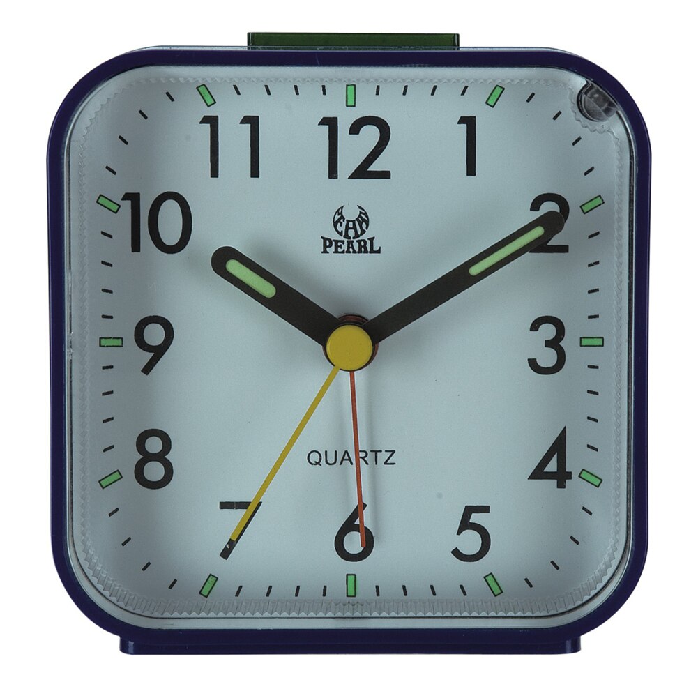 Travel Alarm Clock Analog Alarm Silent Non Ticking Ascending Beep Sounds Silent No Ticking Lighted on Demand Snooze Gentle Wake: Blue