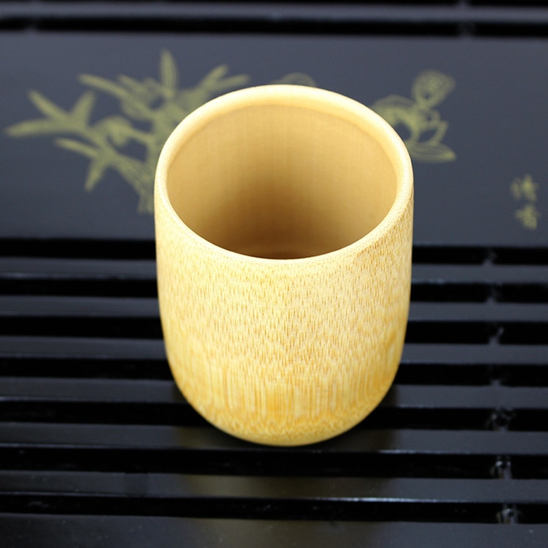 Milieuvriendelijke Handgemaakte Bamboe Water Cup Bamboe Drinken Gebruiksvoorwerpen Groene Natuurlijke Zuivere Koffie Sap Drinken Melk Mok