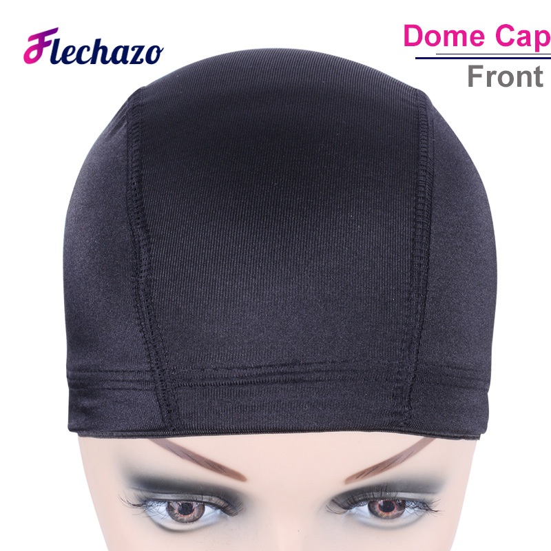 Cuffia per parrucca a cupola durevole da 5 pezzi Cuffia per parrucca in rete traspirante per realizzare parrucche Cuffia per tessitura nera Retine per capelli elastiche Cuffia per parrucca per donna SML