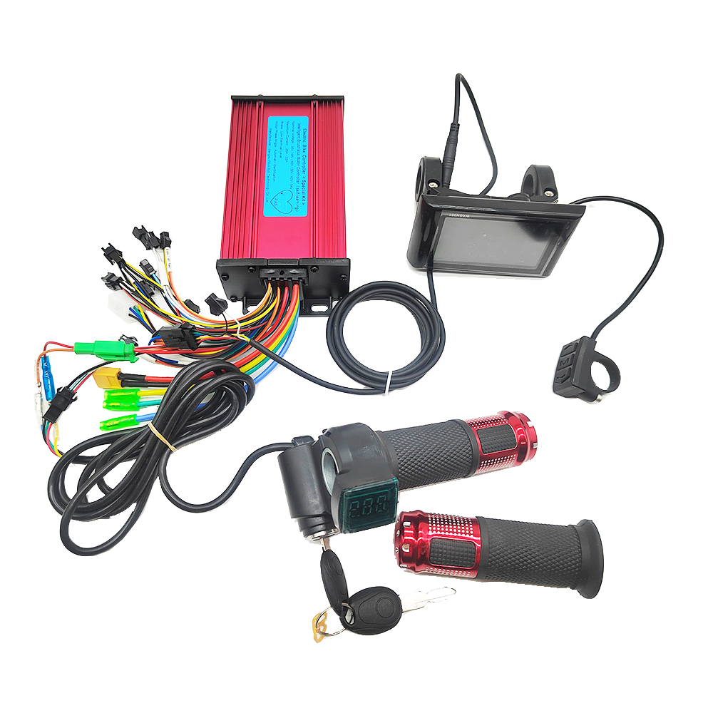 36V 48V 60V 500W 800W 1000W 33A E-bike/controlador sin escobillas para patinete eléctrico con pantalla LCD y acelerador para bicicleta eléctrica: Gris claro